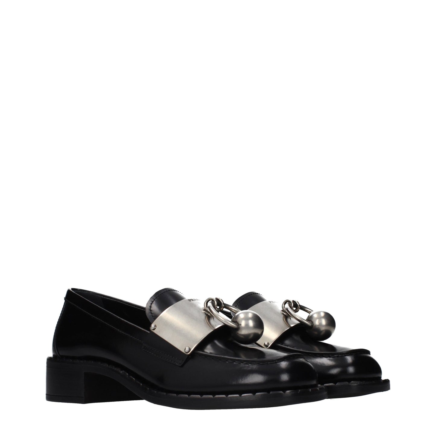 Prada Black Leather Slip-On Loafers Curated Luxury Accessories by Orvyn