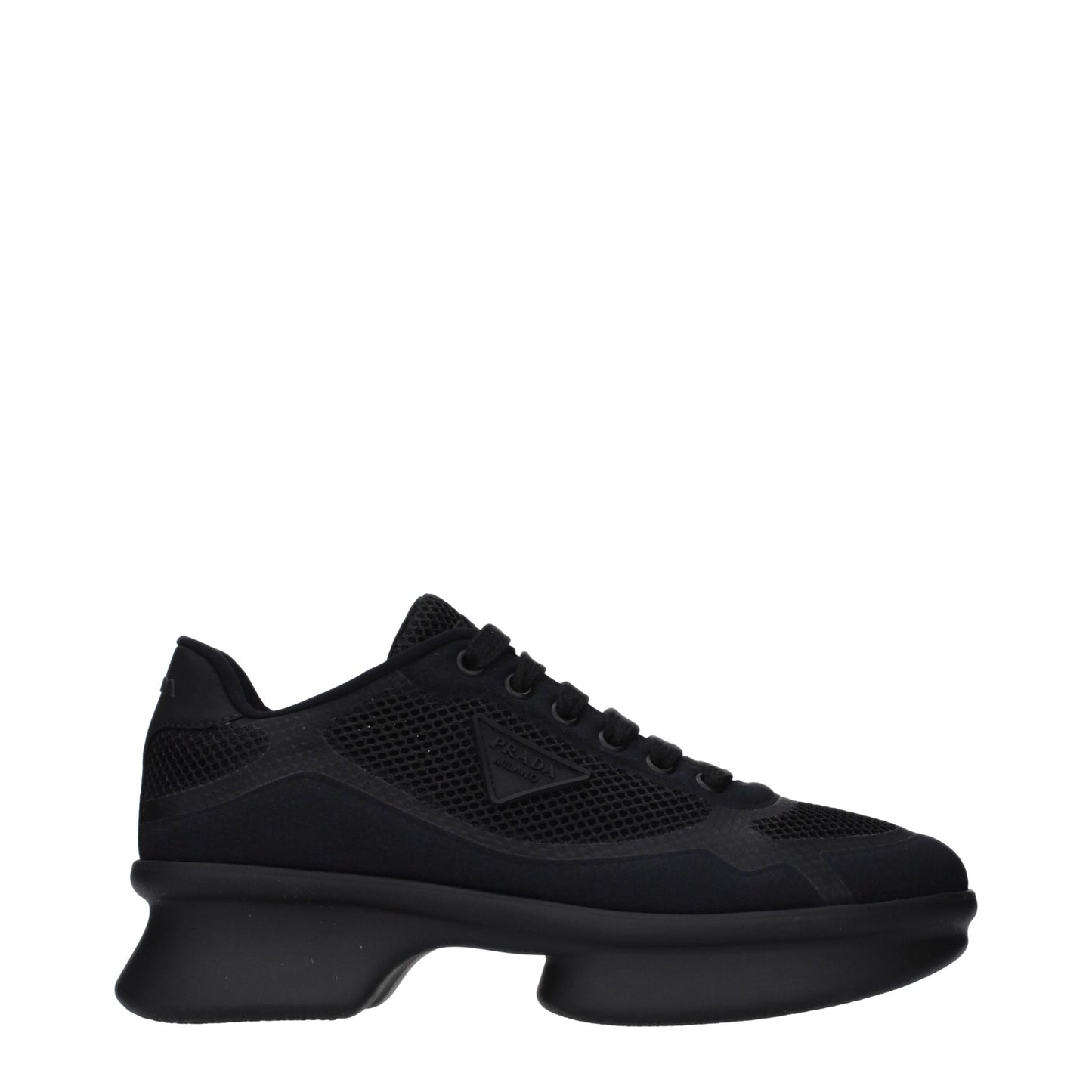 Prada Black Fabric Low Top Sneakers Curated Luxury Accessories by Orvyn