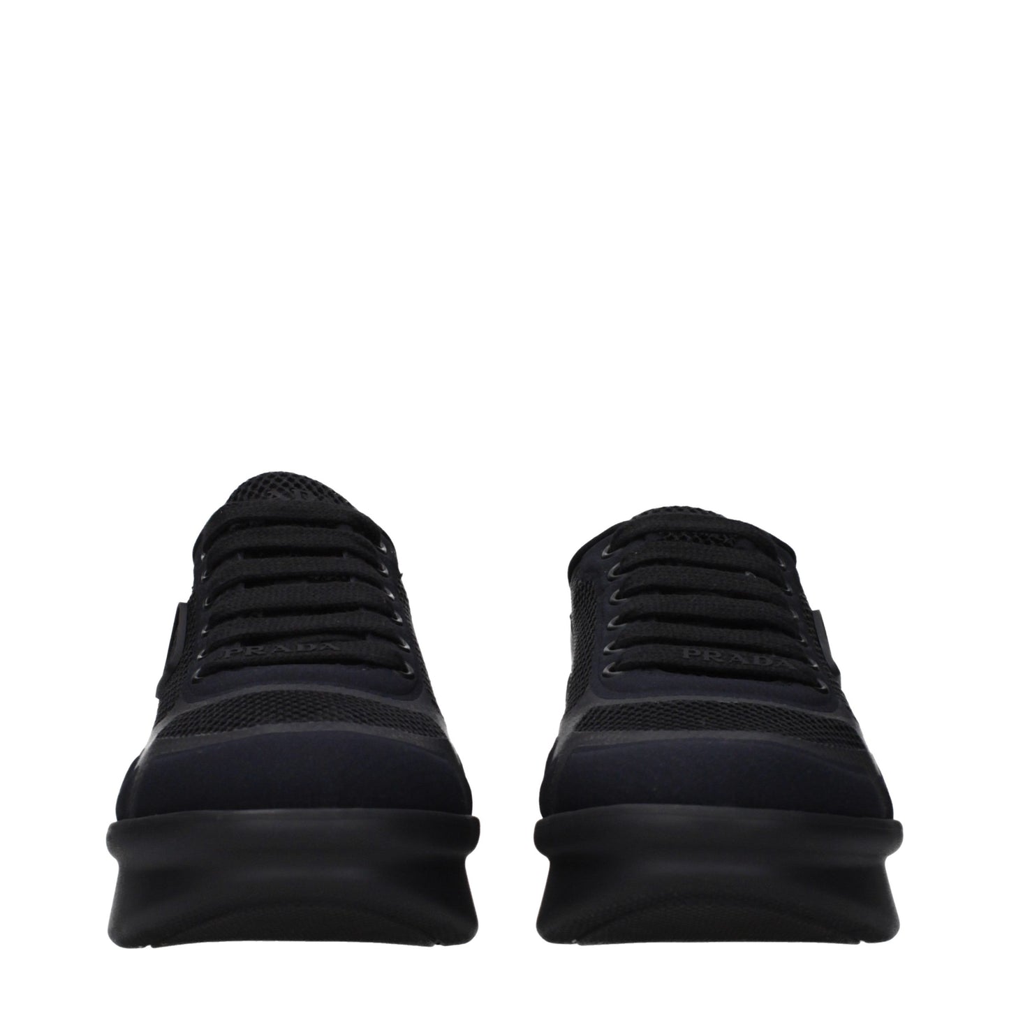 Prada Black Fabric Low Top Sneakers Curated Luxury Accessories by Orvyn