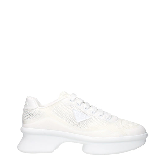 Prada White  Wavy Sneakers aus Re-Nylon und Mesh