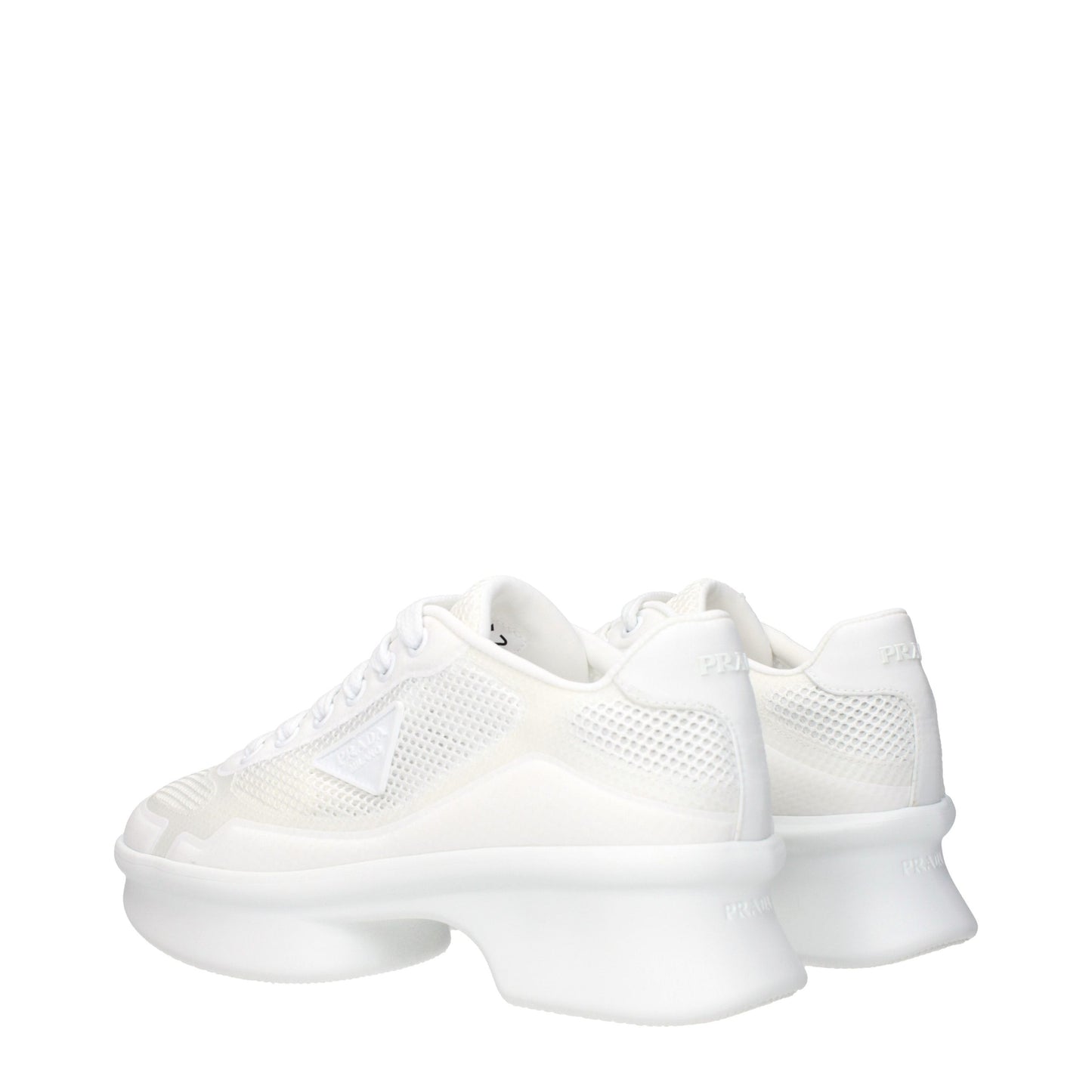 Prada White  Wavy Sneakers aus Re-Nylon und Mesh Curated Luxury Accessories by Orvyn