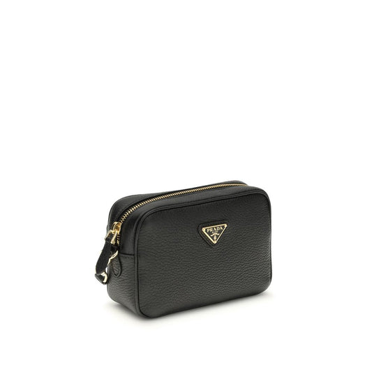 Prada Black Calf Leather Bos Taurus Shoulder Bag Curated Luxury Accessories by Orvyn