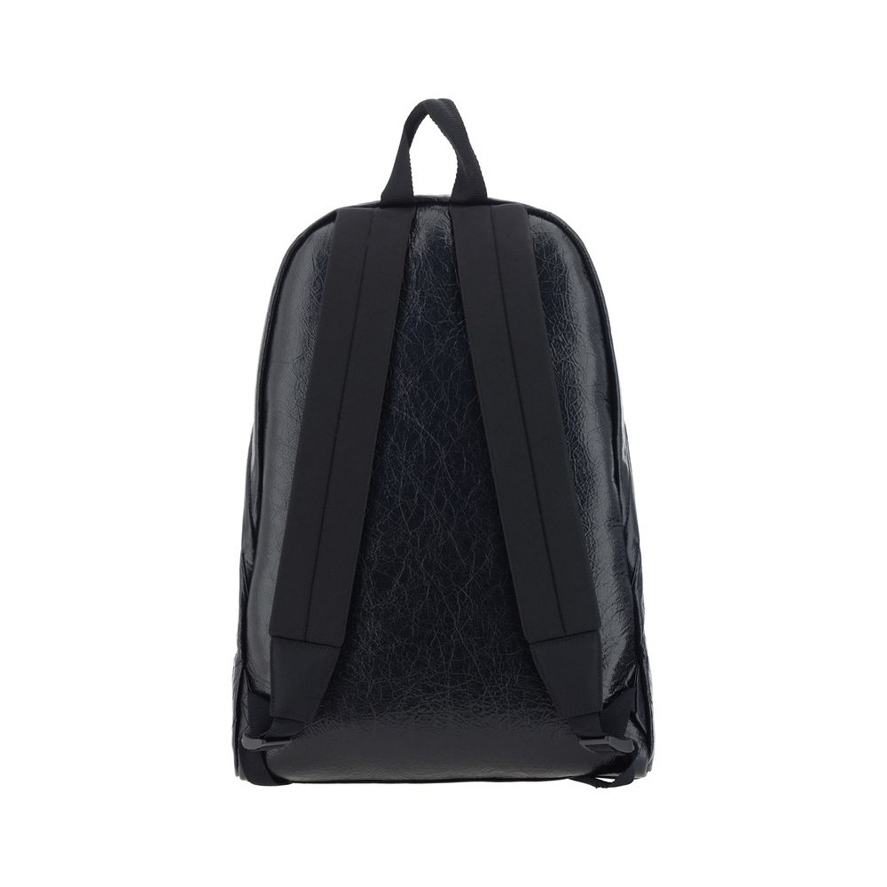 Balenciaga Black Explorer Leather Backpack schwarz