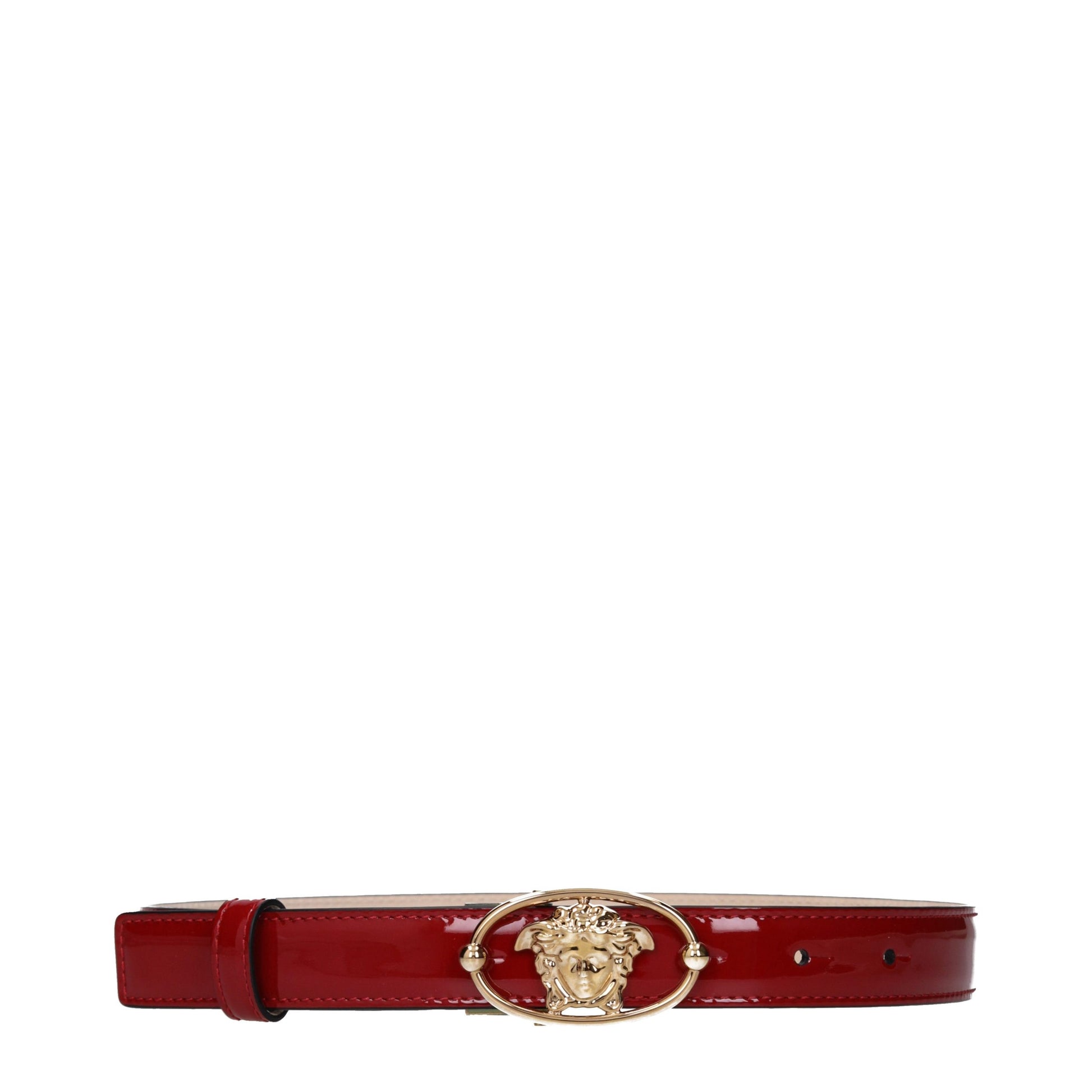 Versace Red Leather Regular Belt Curated Luxury Accessories by Orvyn