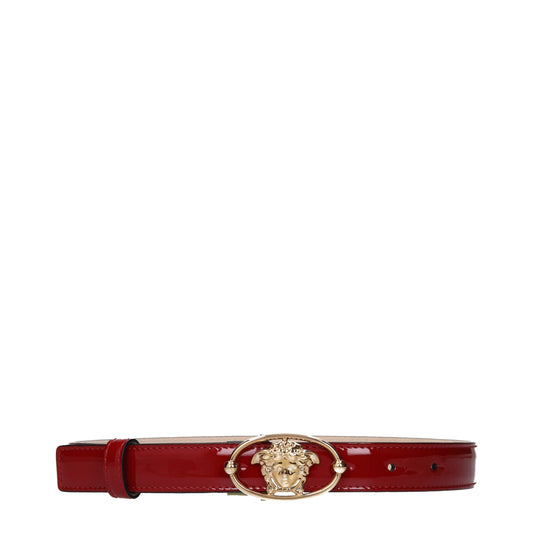 Versace Red Leather Regular Belt Curated Luxury Accessories by Orvyn