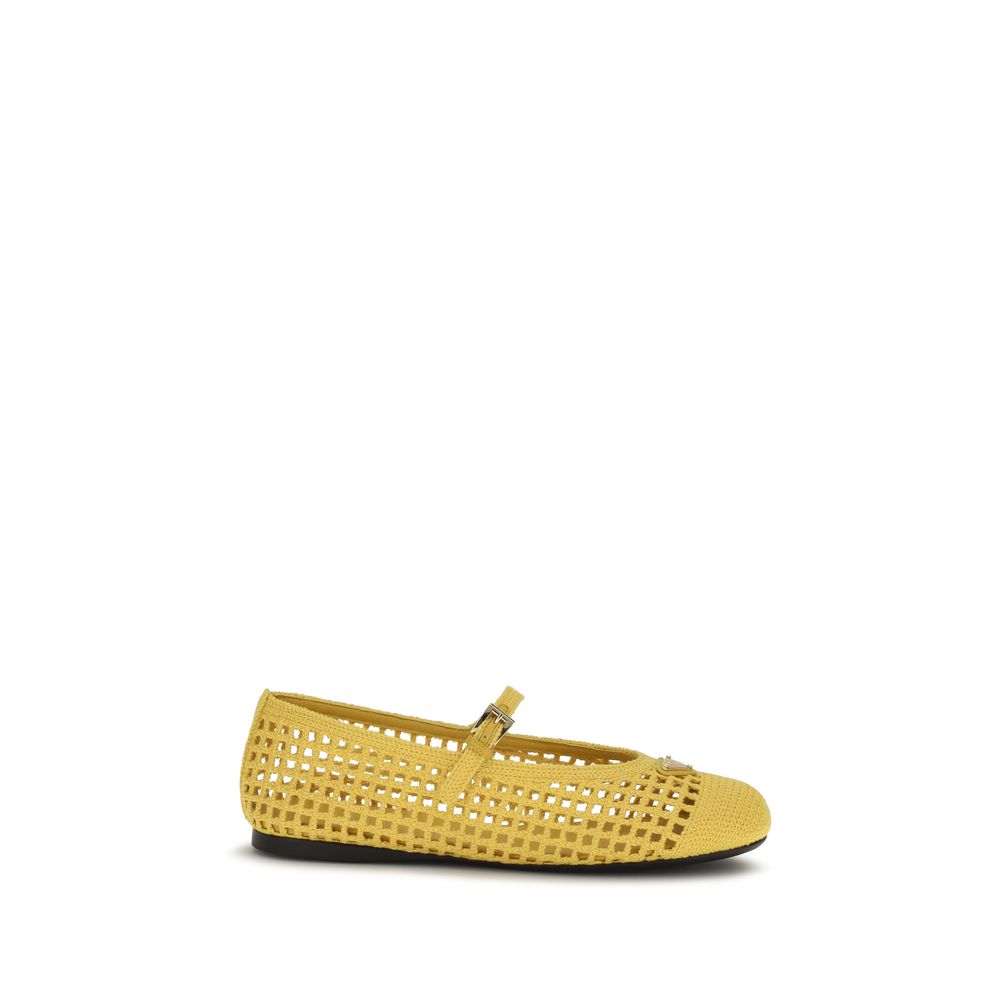 Prada Bicolor Cotton Ballet Flats Curated Luxury Accessories by Orvyn