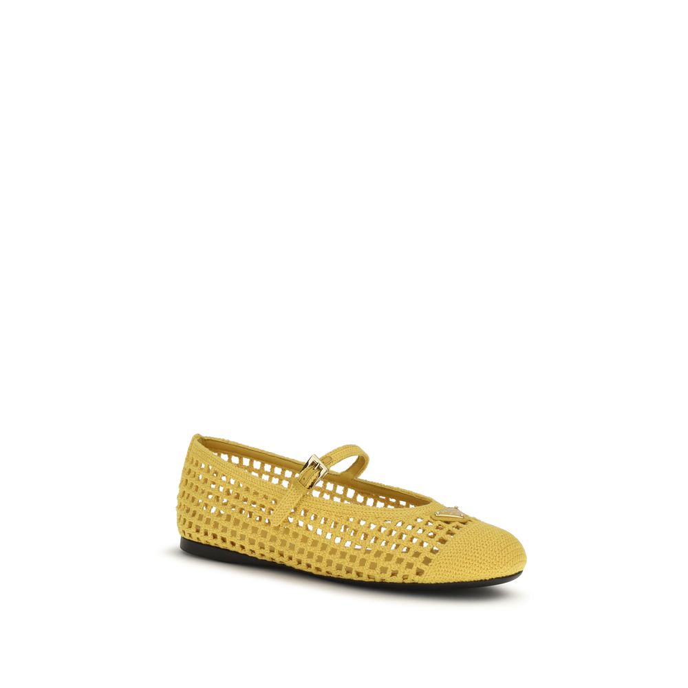 Prada Bicolor Cotton Ballet Flats Curated Luxury Accessories by Orvyn