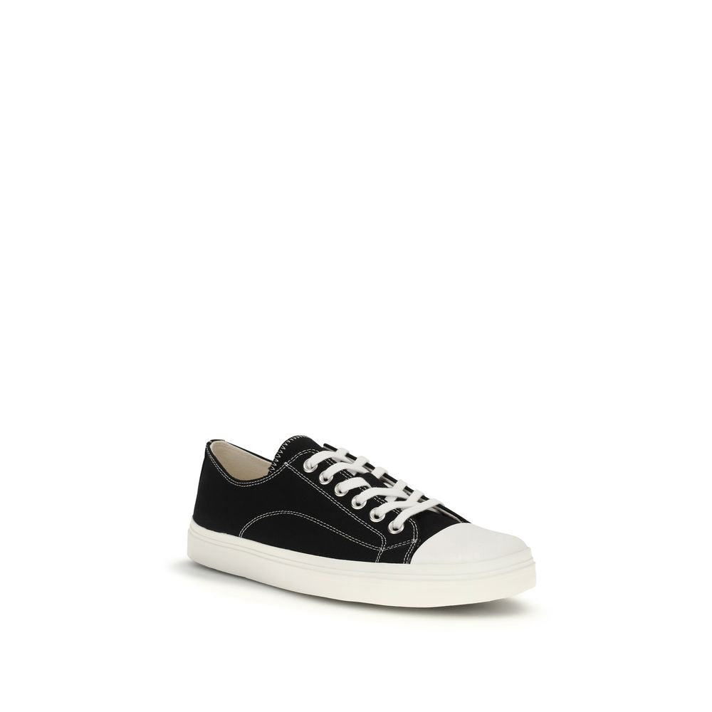 Moschino Black Cotton Low Top Sneakers Curated Luxury Accessories by Orvyn