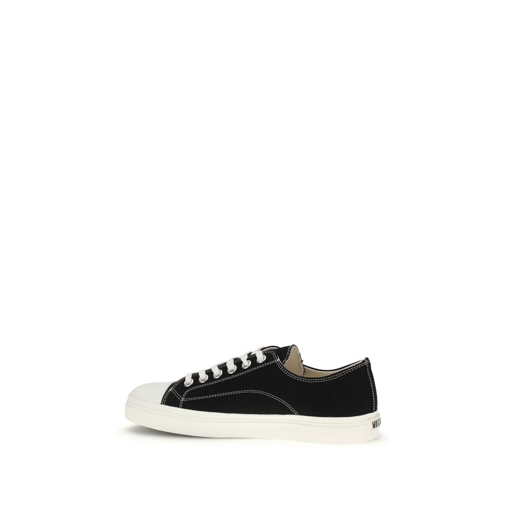 Moschino Black Cotton Low Top Sneakers Curated Luxury Accessories by Orvyn