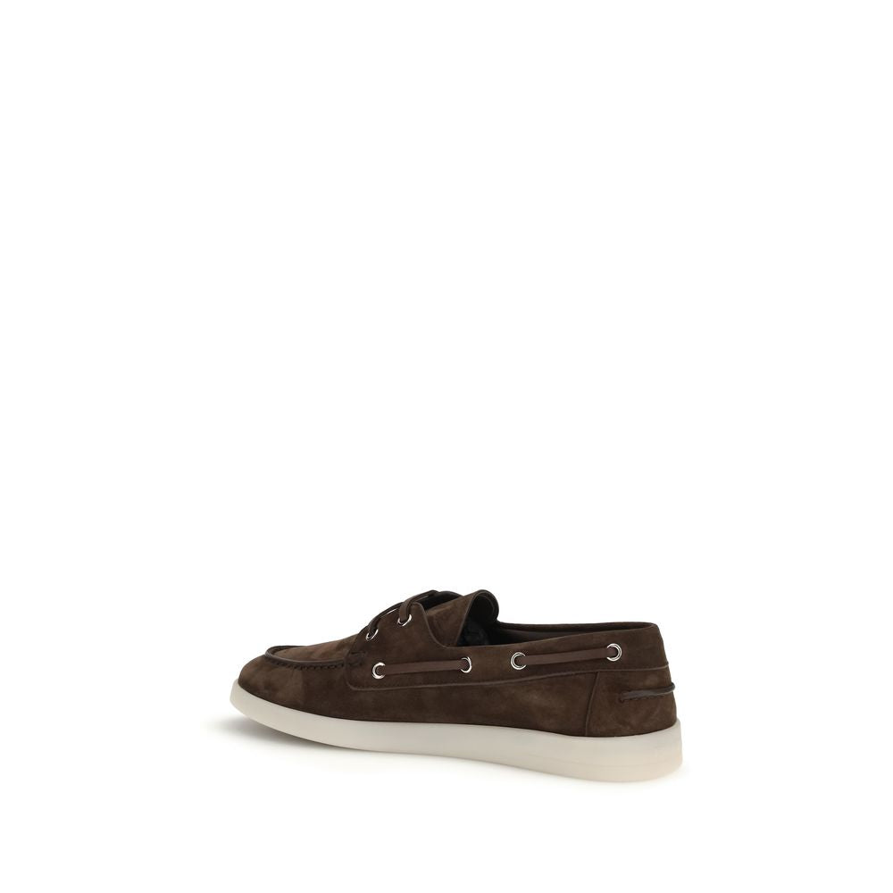 Prada Brown Calf Leather Bos Taurus Slip-On Loafers Curated Luxury Accessories by Orvyn