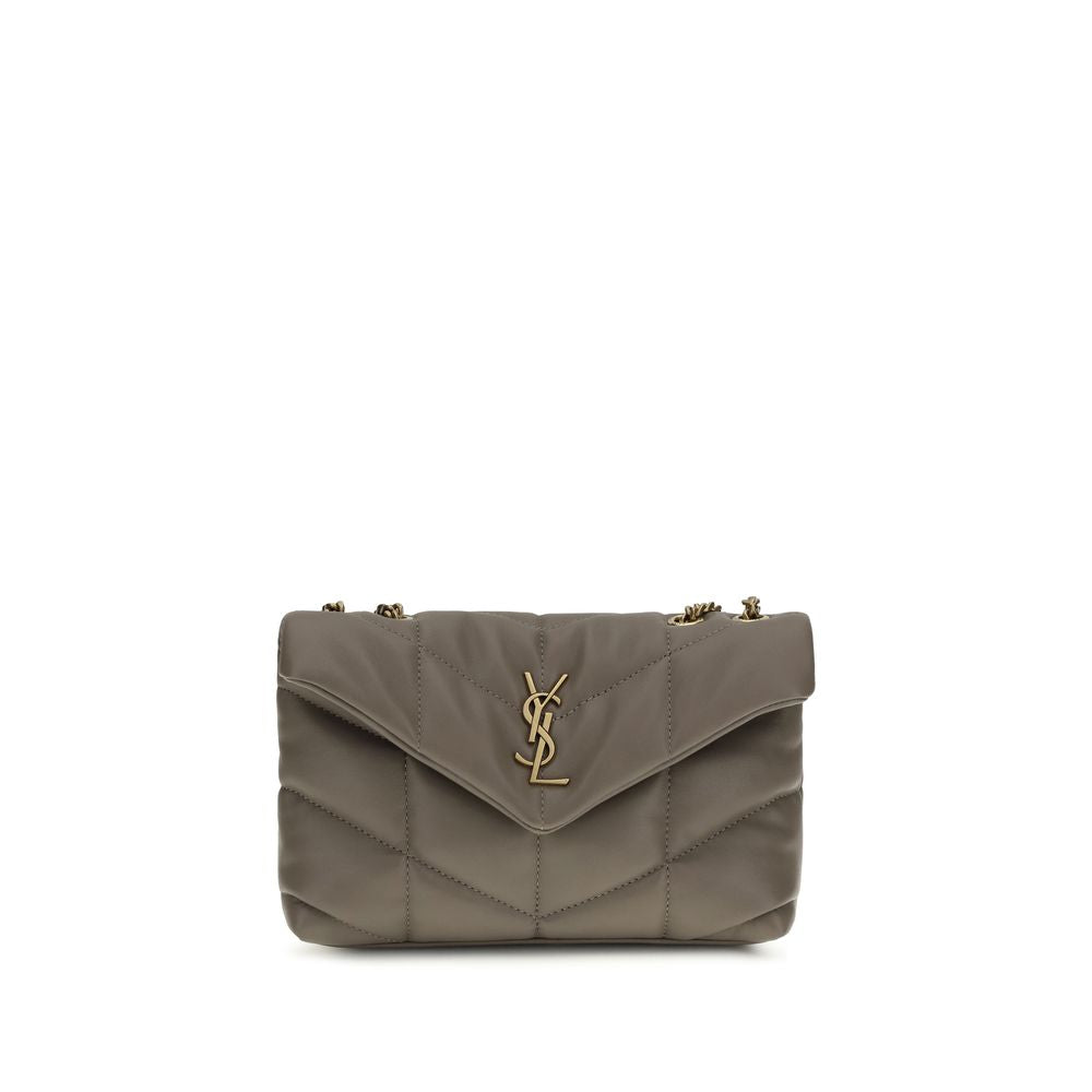 Saint Laurent Gray Puffer Toy Shoulder Bag grau