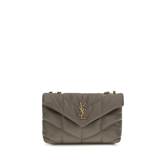 Saint Laurent Gray Puffer Toy Shoulder Bag grau