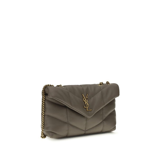 Saint Laurent Gray Puffer Toy Shoulder Bag grau