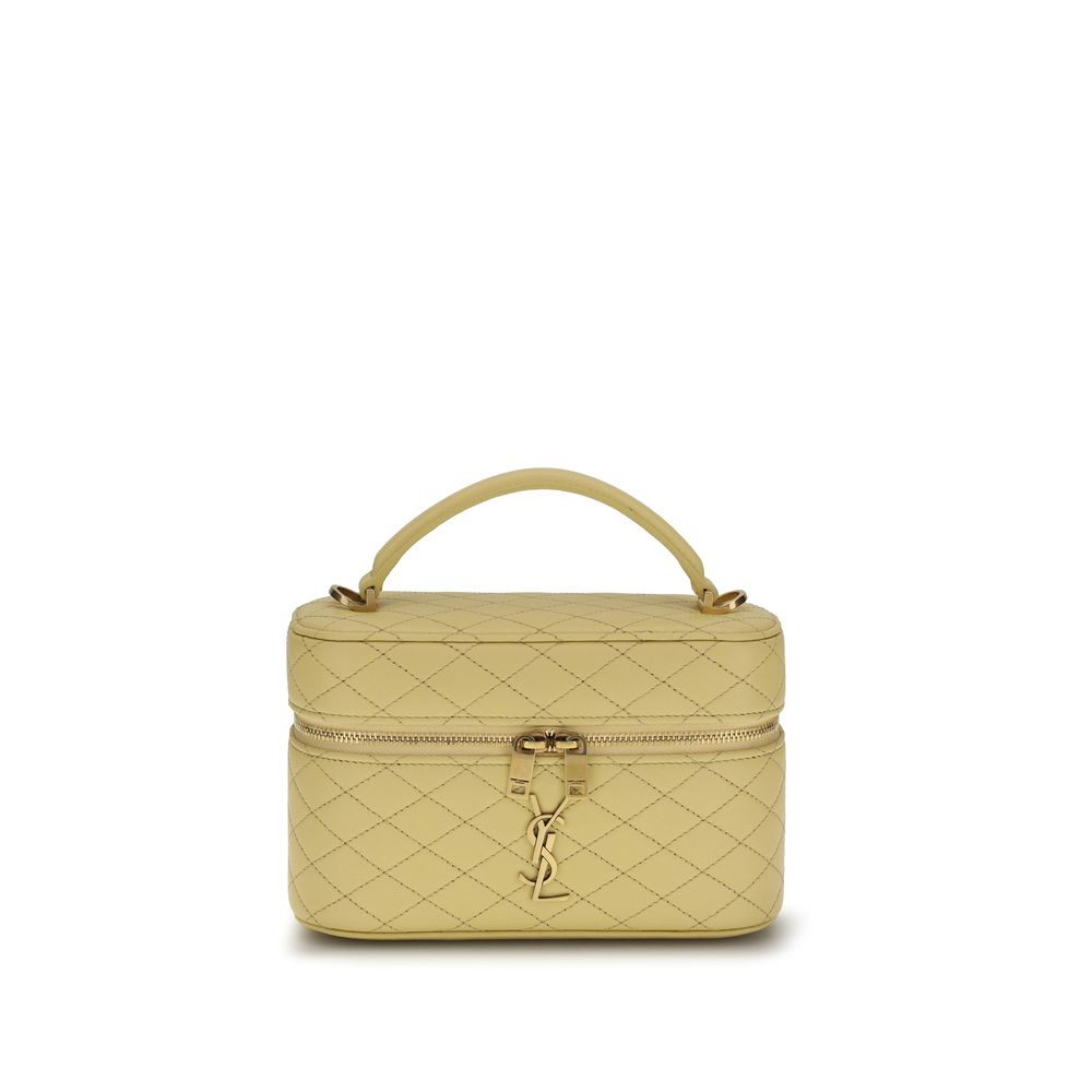 Saint Laurent Bicolor Vanity Gaby Leather Handbag Shoulder Bag Curated Luxury Accessories by Orvyn