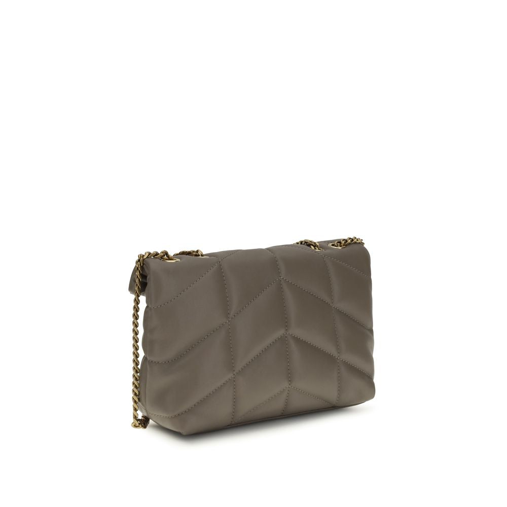 Saint Laurent Gray Puffer Toy Shoulder Bag grau