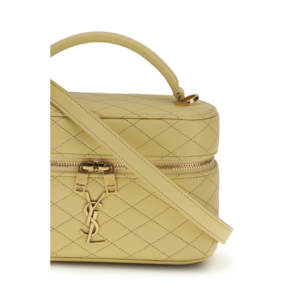 Saint Laurent Bicolor Vanity Gaby Leather Handbag Shoulder Bag Curated Luxury Accessories by Orvyn