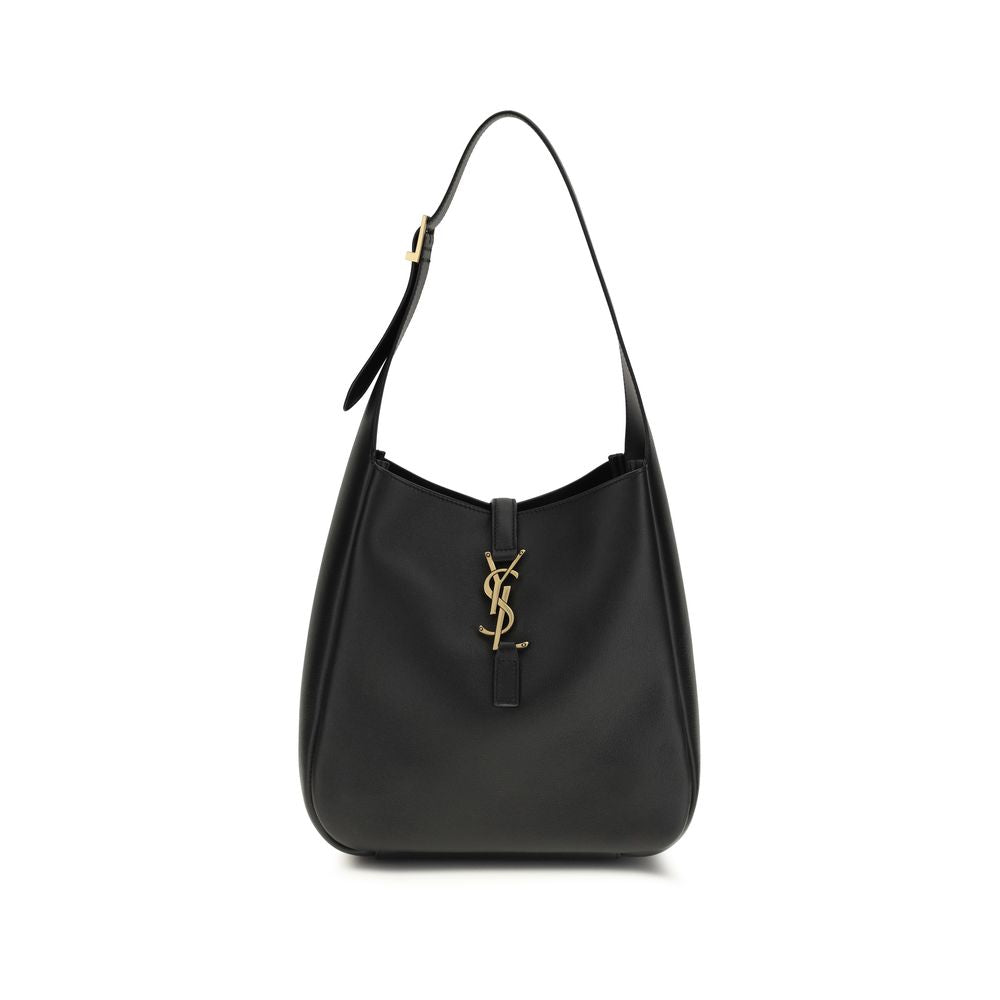 Saint Laurent Black Calf Leather Bos Taurus Shoulder Bag Curated Luxury Accessories by Orvyn