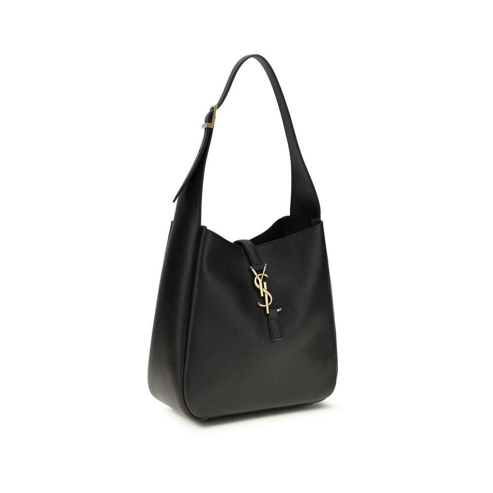 Saint Laurent Black Calf Leather Bos Taurus Shoulder Bag Curated Luxury Accessories by Orvyn
