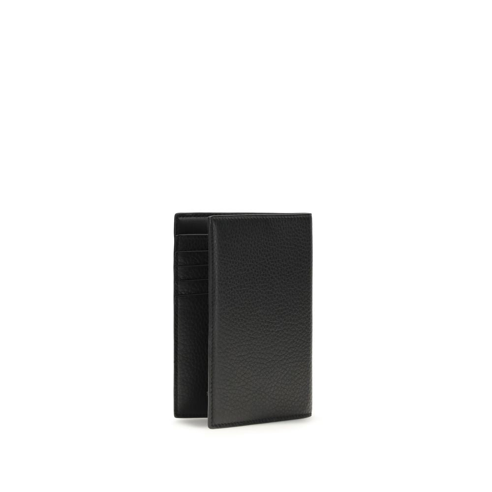 Saint Laurent Black Calf Leather Bos Taurus Wallet Curated Luxury Accessories by Orvyn