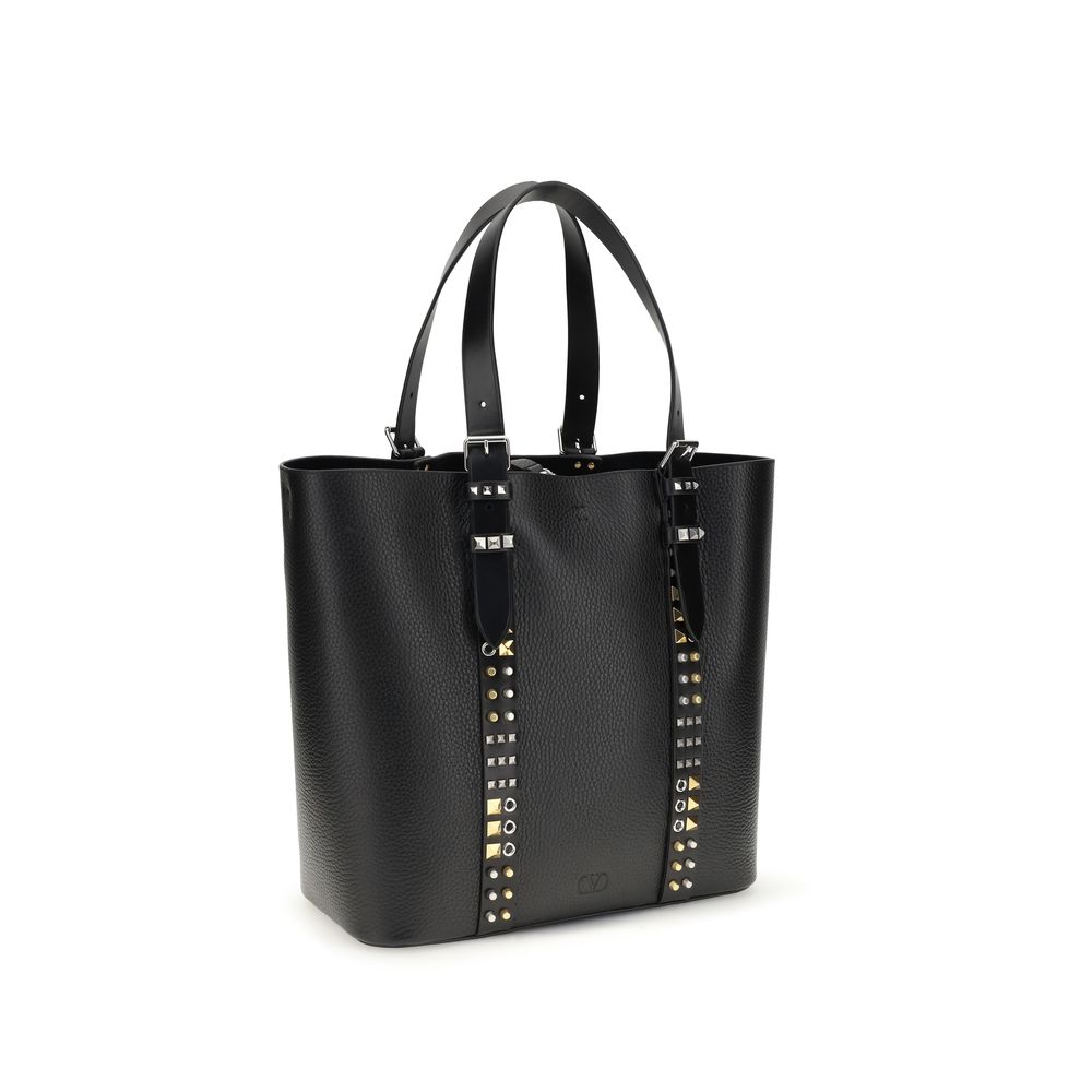discover authentic Valentino Garavani Black Calf Leather Bos Taurus Shoulder Bag curated by Orvyn luxury accessories