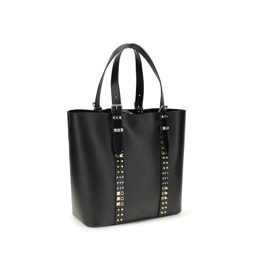 Valentino Garavani Black Rockstud medium Tote Bag