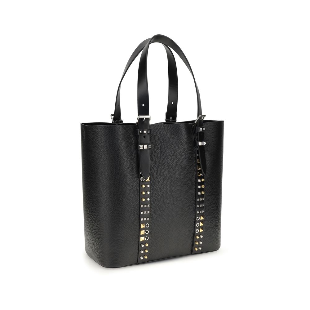 discover authentic Valentino Garavani Black Calf Leather Bos Taurus Shoulder Bag curated by Orvyn luxury accessories