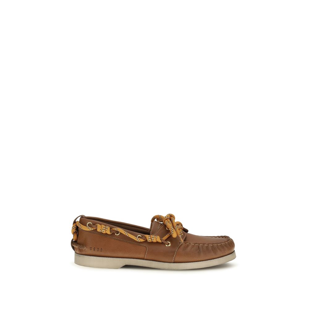 Golden Goose Brown Calf Leather Bos Taurus Slip-On Loafers Curated Luxury Accessories by Orvyn