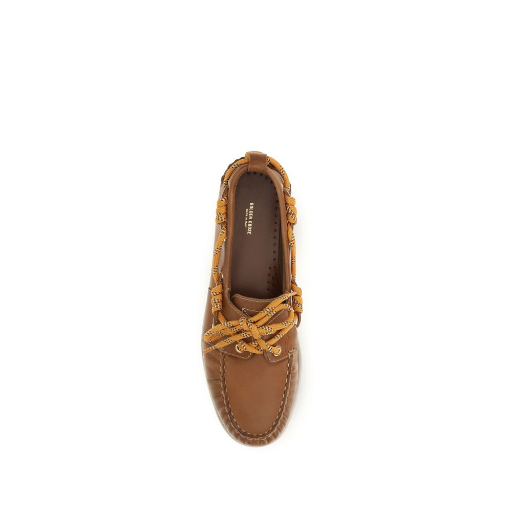 Golden Goose Brown Calf Leather Bos Taurus Slip-On Loafers Curated Luxury Accessories by Orvyn
