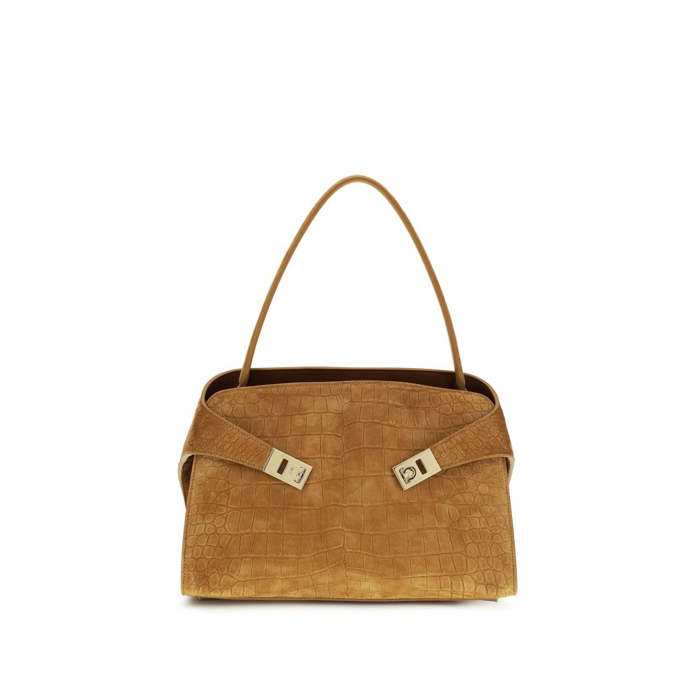 Ferragamo Beige Goatskin Shoulder Bag Curated Luxury Accessories by Orvyn