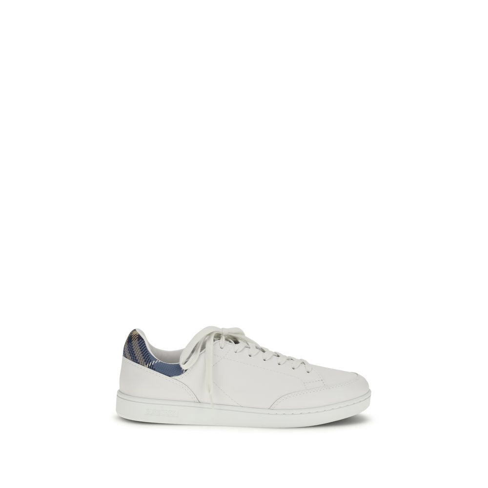 Burberry White Calf Leather Bos Taurus Low Top Sneakers Curated Luxury Accessories by Orvyn