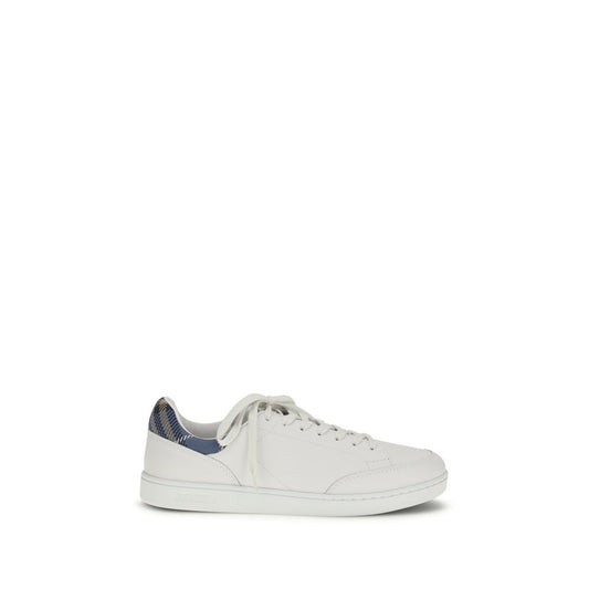 Burberry White Calf Leather Bos Taurus Low Top Sneakers Curated Luxury Accessories by Orvyn