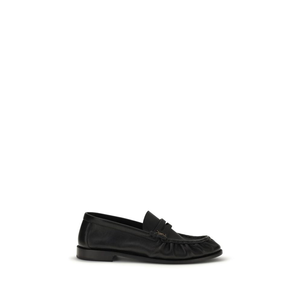 Saint Laurent Black 'Slip-On' Loafers schwarz