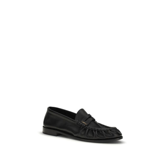 Saint Laurent Black 'Slip-On' Loafers schwarz