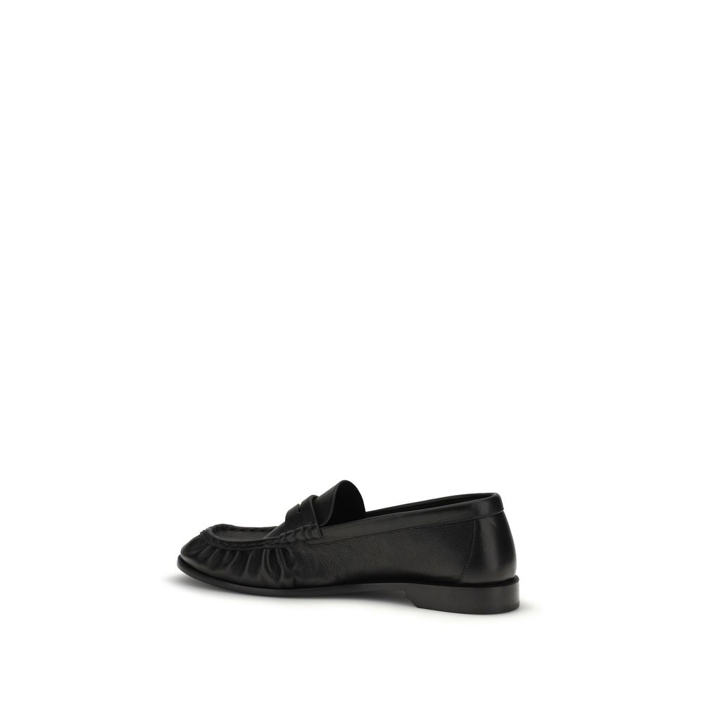 Saint Laurent Black 'Slip-On' Loafers schwarz