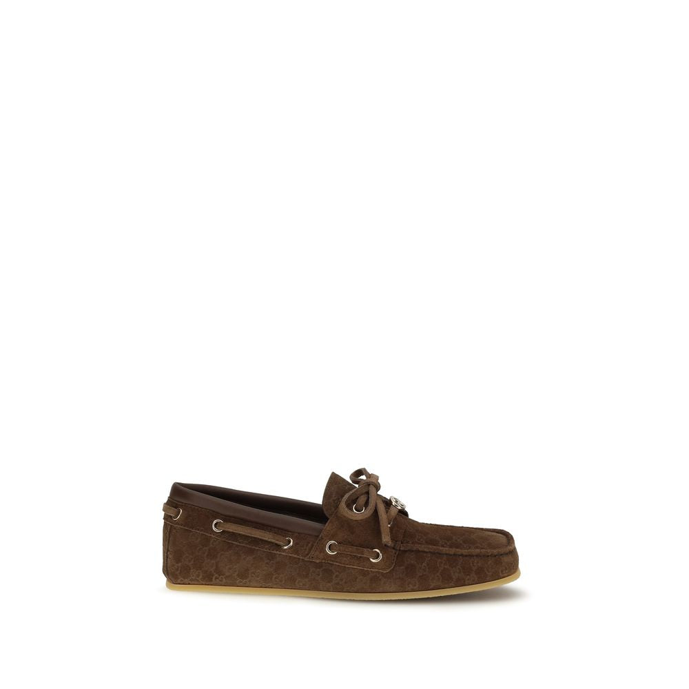 Gucci Brown Calf Leather Bos Taurus Slip-On Loafers Curated Luxury Accessories by Orvyn