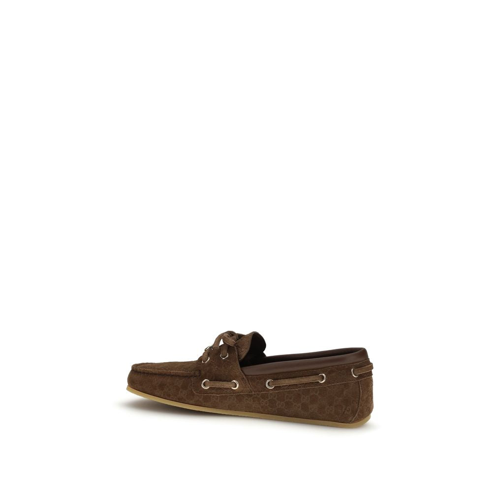 Gucci Brown Calf Leather Bos Taurus Slip-On Loafers Curated Luxury Accessories by Orvyn