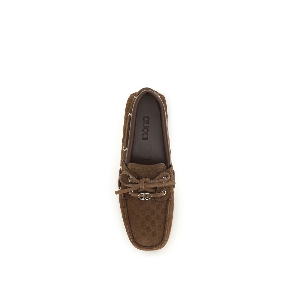 Gucci Brown Calf Leather Bos Taurus Slip-On Loafers Curated Luxury Accessories by Orvyn