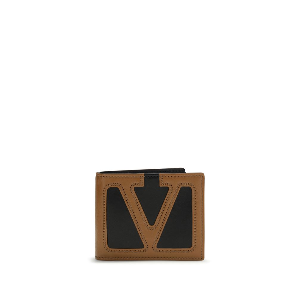 Valentino Garavani Black Calf Leather Bos Taurus Wallet Curated Luxury Accessories by Orvyn