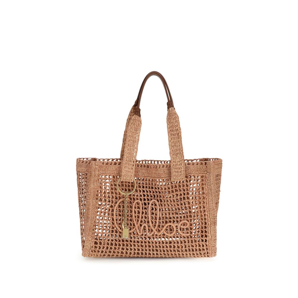Chloé Beige Raffia Shoulder Bag Curated Luxury Accessories by Orvyn