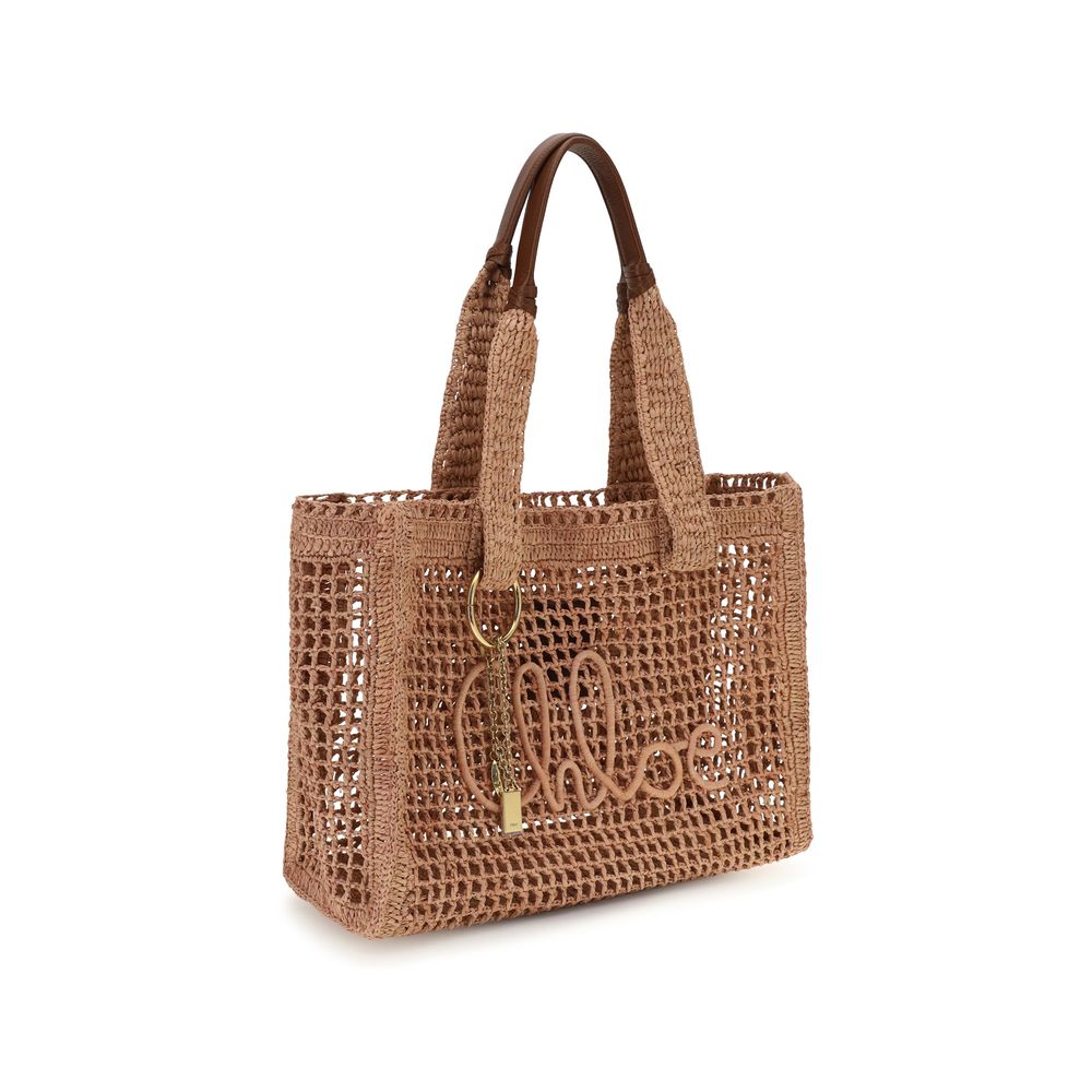 Chloé Beige Raffia Shoulder Bag Curated Luxury Accessories by Orvyn