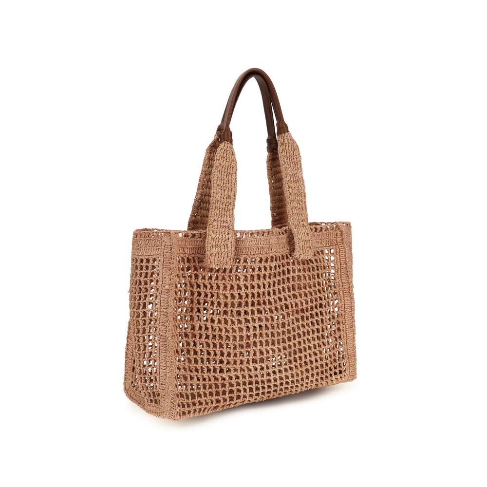 Chloé Beige Raffia Shoulder Bag Curated Luxury Accessories by Orvyn