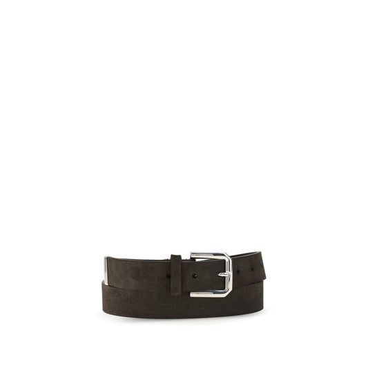 Brunello Cucinelli Black Calf Leather Bos Taurus Regular Belt Curated Luxury Accessories by Orvyn
