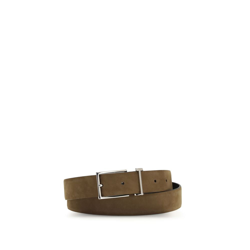 Tom Ford Brown Calf Leather Bos Taurus Regular Belt Curated Luxury Accessories by Orvyn