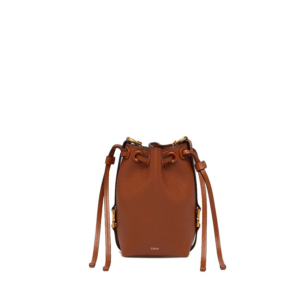 Chloé Brown Calfskin Backet Bag Curated Luxury Accessories by Orvyn