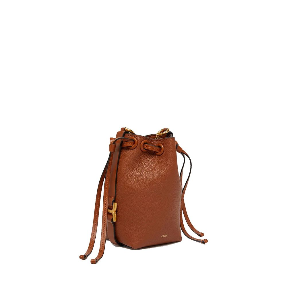 Chloé Brown Calfskin Backet Bag Curated Luxury Accessories by Orvyn