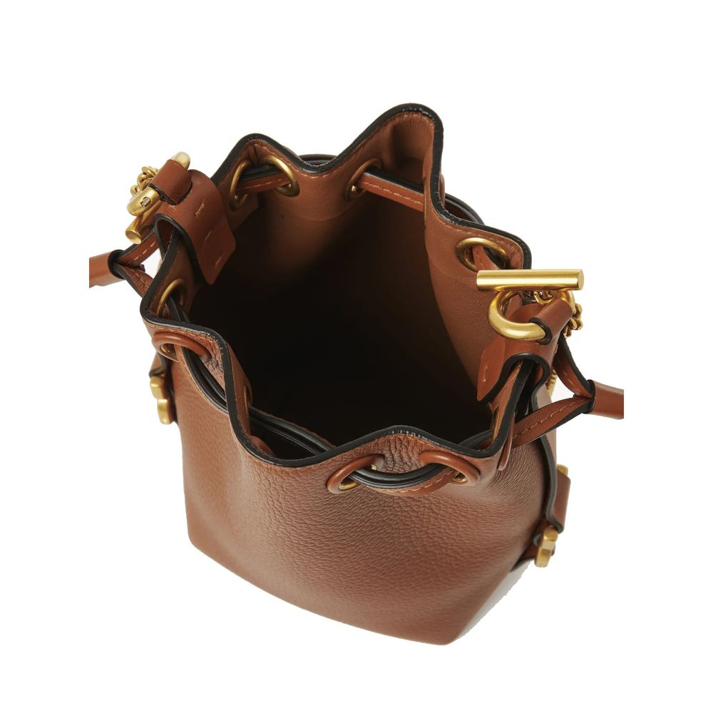 Chloé Brown Calfskin Backet Bag Curated Luxury Accessories by Orvyn