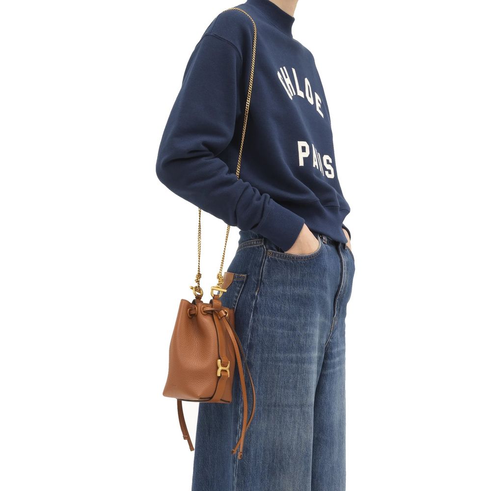 Chloé Brown Calfskin Backet Bag Curated Luxury Accessories by Orvyn