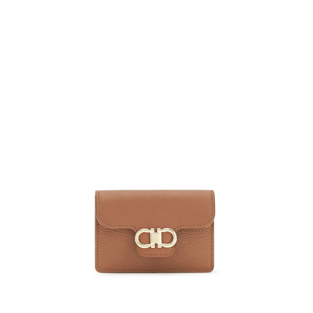 Ferragamo Brown Calf Leather Bos Taurus Wallet Curated Luxury Accessories by Orvyn
