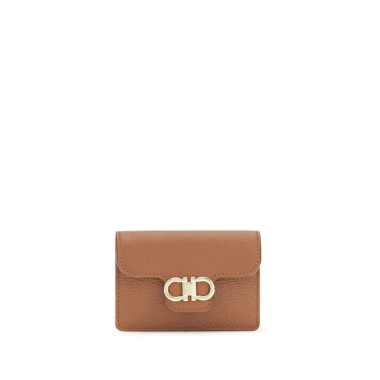 Ferragamo Brown Calf Leather Bos Taurus Wallet Curated Luxury Accessories by Orvyn