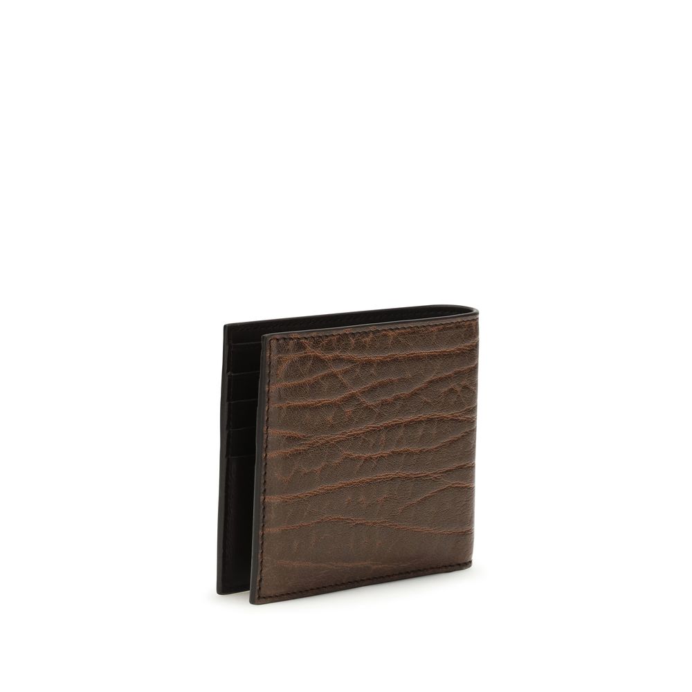 Ferragamo Brown Calf Leather Bos Taurus Wallet Curated Luxury Accessories by Orvyn
